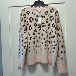 NWT Nine West Animal Print Sweater